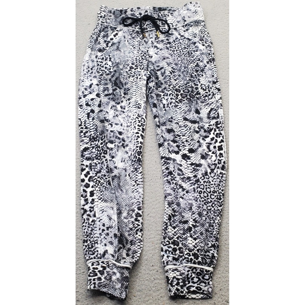 Skinnygirl Jogger Pants Womens XS Multi Snakeskin Print Stretch Drawstring Waist